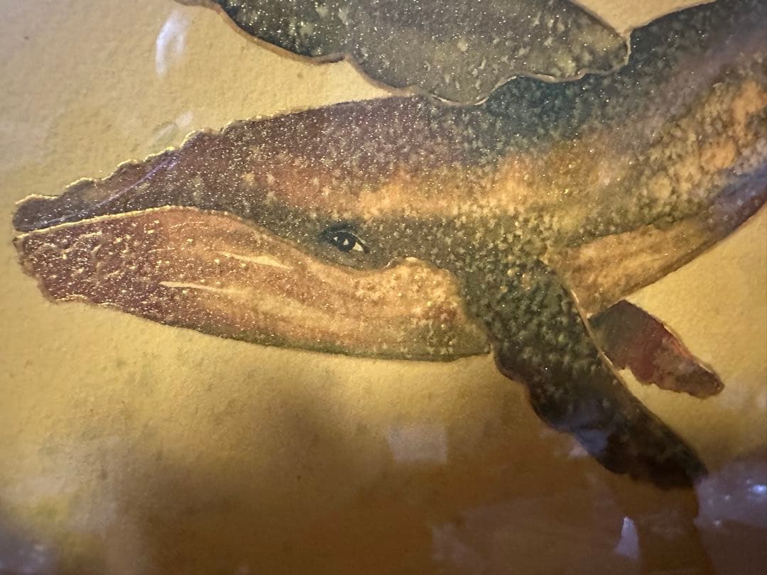 Rebecca Lowell Art 1995 鯨の親子　ハワイ