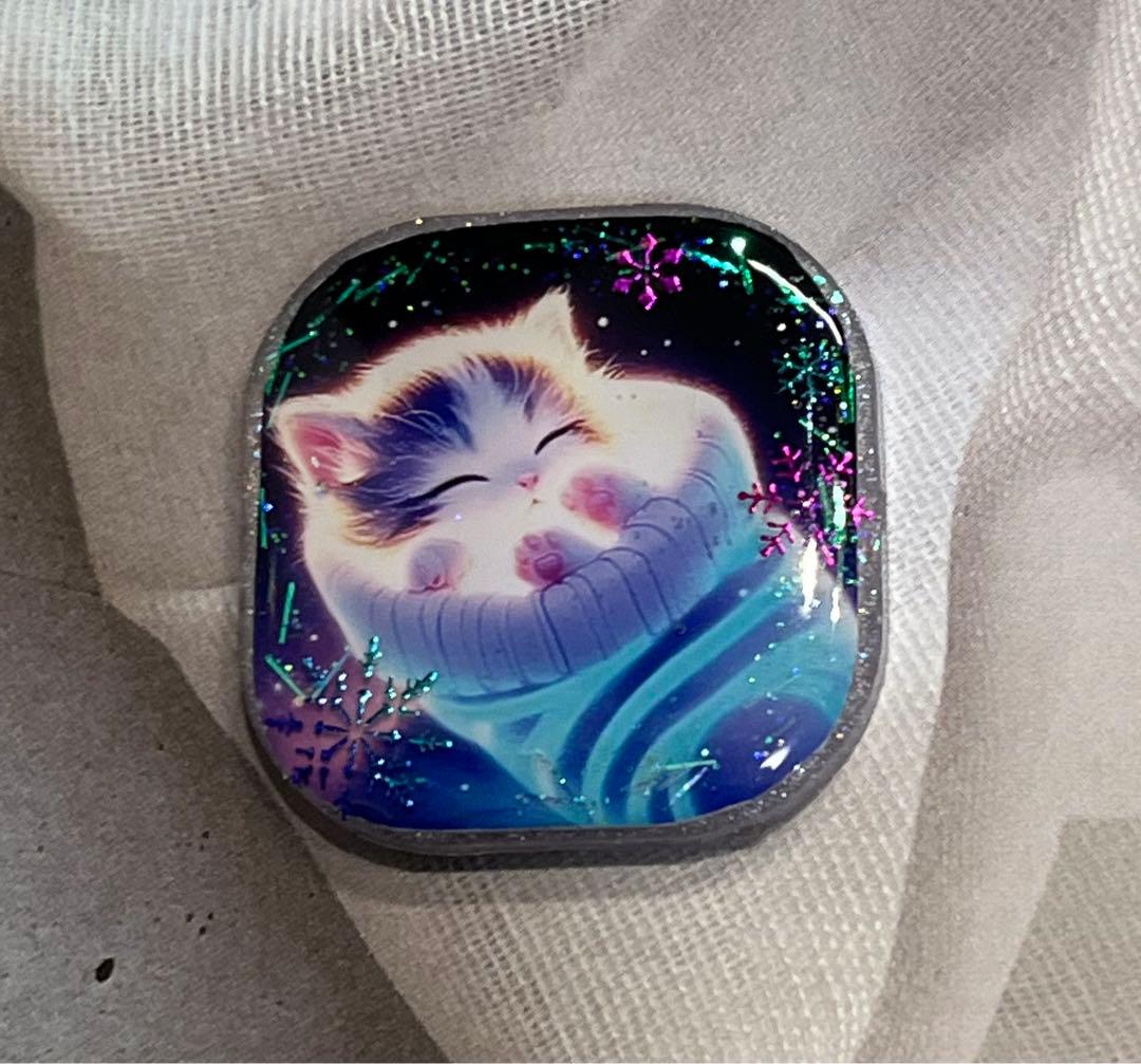 感謝価格(ㅅ´꒳` )おやすみ靴下にゃん レジンヘアゴム