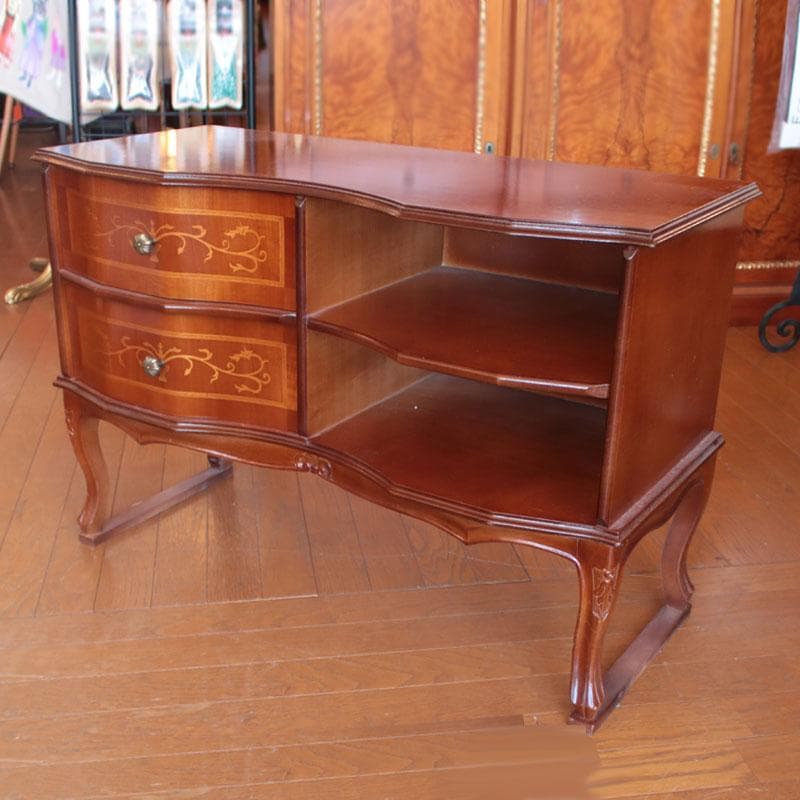 イタリア製 象嵌 木製サイドボード 猫脚 TVボード TV台 214-1234