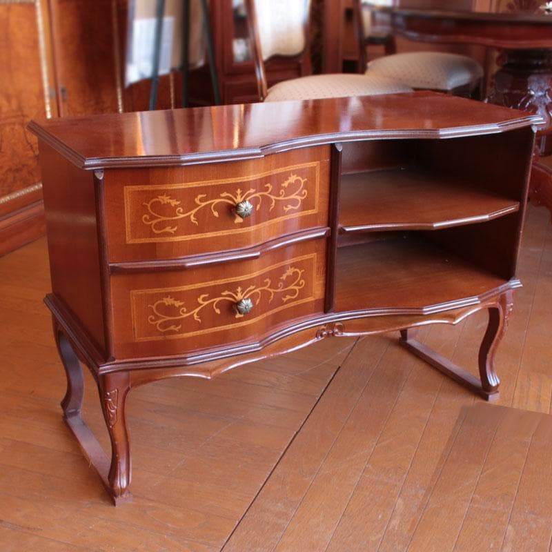 イタリア製 象嵌 木製サイドボード 猫脚 TVボード TV台 214-1234