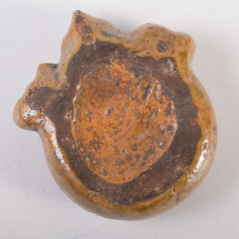 おーたぬフェスタ　茶道具　黄瀬戸　宝珠香合　時代箱　V　7206