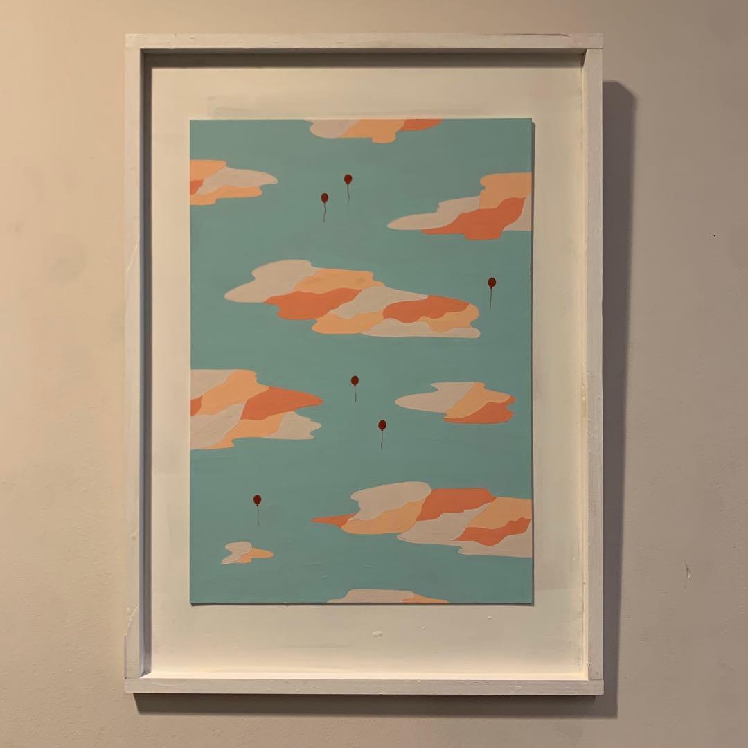 個性派アート8点セット 月・海・布・静物・魚の世界・北欧風3枚セットフレーム付き