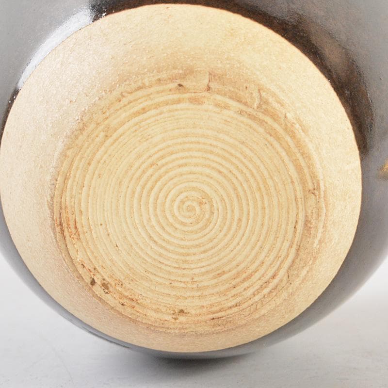 茶道具　桶谷定一作　肩衝茶入　仕覆付　共箱　V　6426