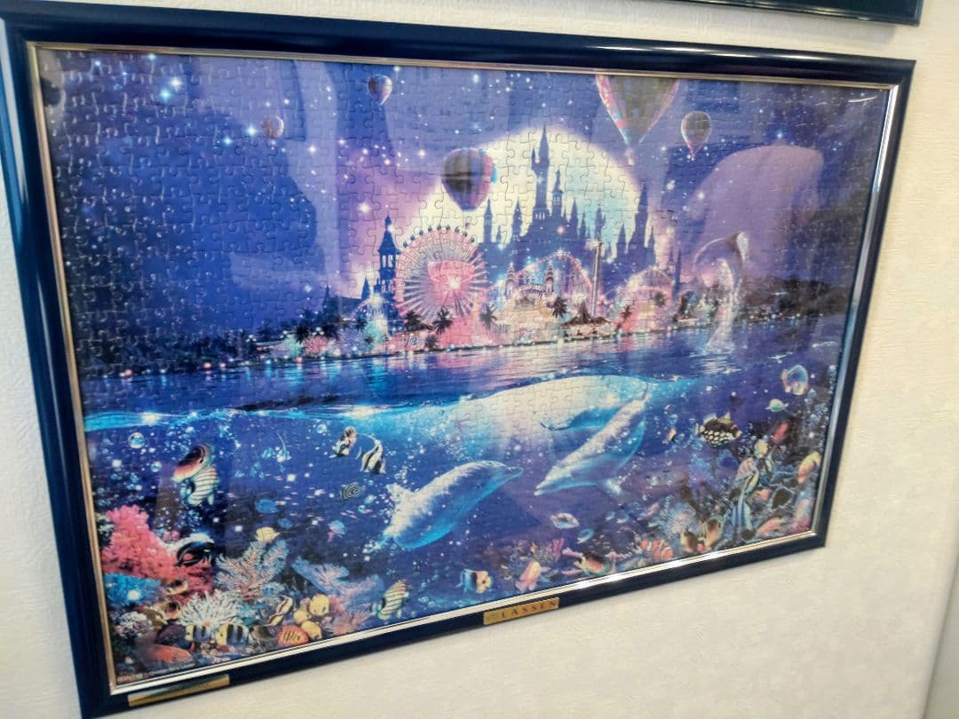 ☆☆ラッセン☆1000ピース パズル☆完成品☆☆専用額　プレート付の2枚組