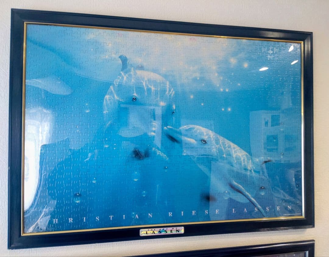 ☆☆ラッセン☆1000ピース パズル☆完成品☆☆専用額　プレート付の2枚組