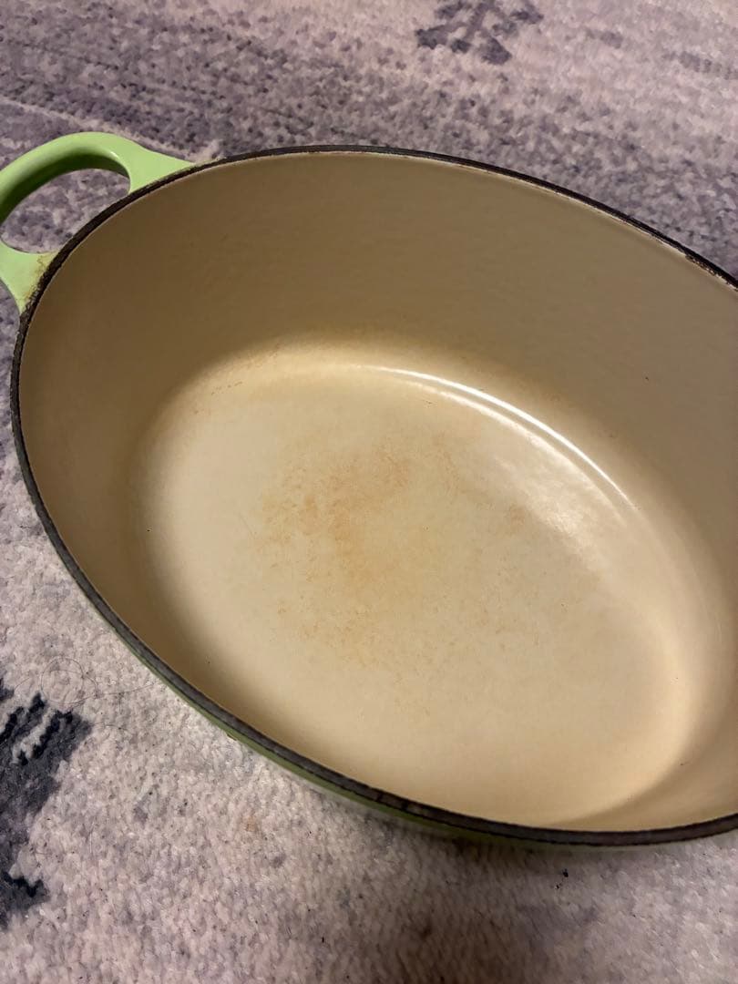 ル・クルーゼ　両手鍋　オーバル25ライトグリーン