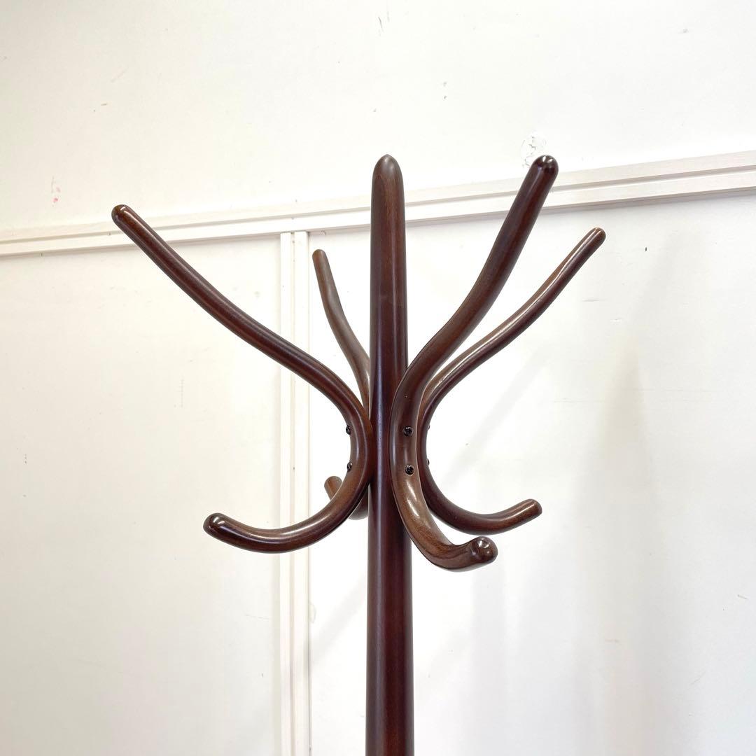 秋田木工 ポールハンガー 木製コートハンガー 傘立て 洋服掛け ビンテージ