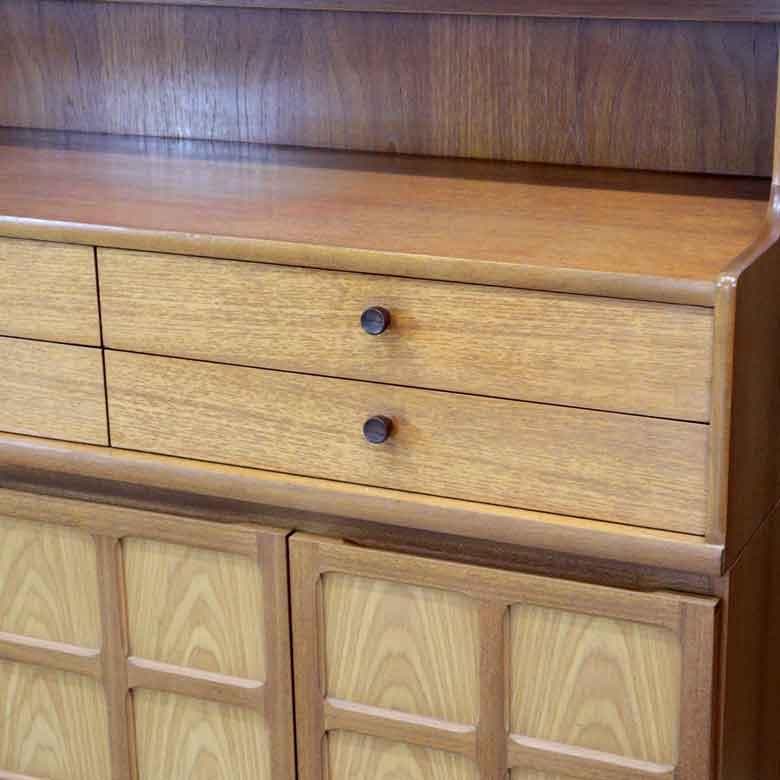 キャビネット ネイサン カップボード イギリス チーク NATHAN 分割式