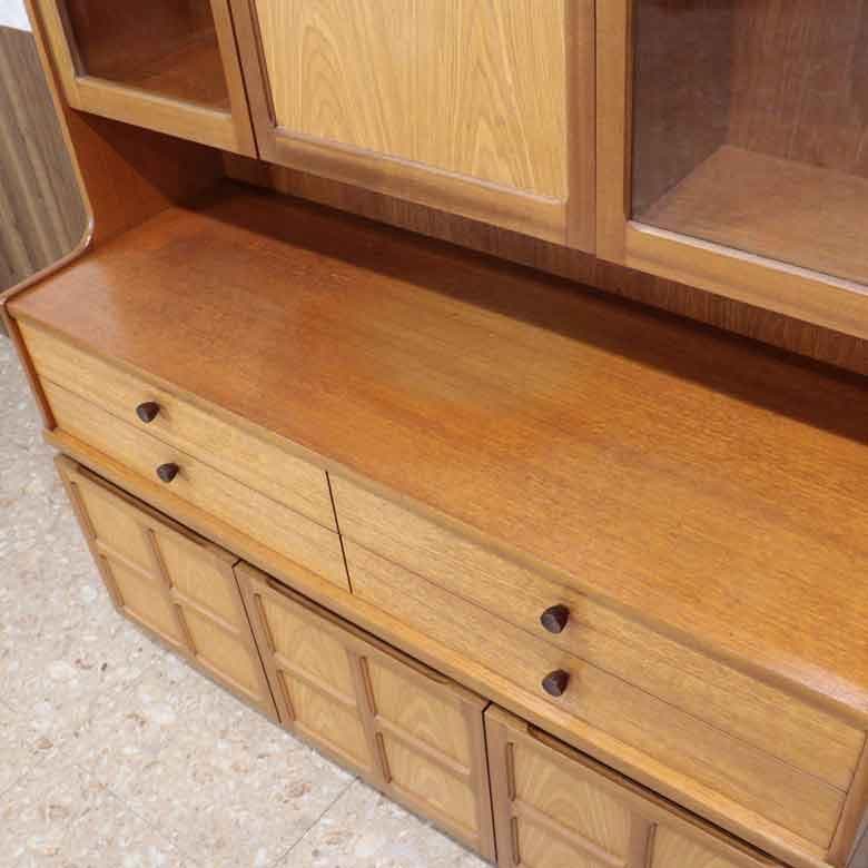 キャビネット ネイサン カップボード イギリス チーク NATHAN 分割式