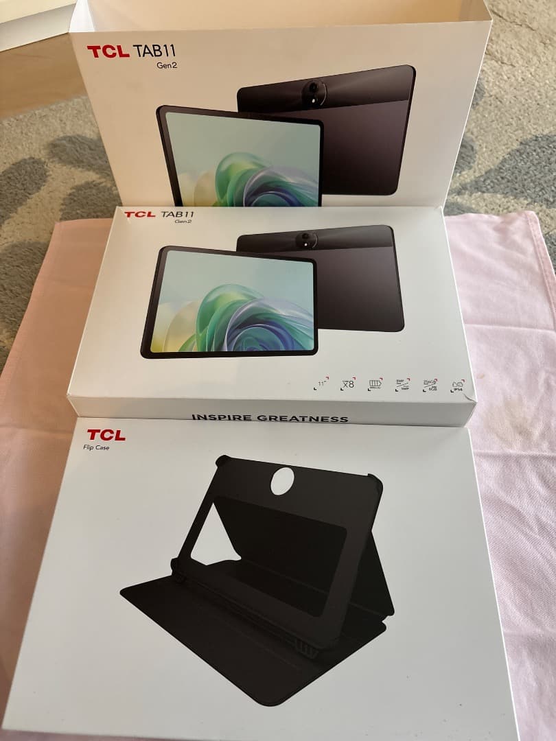 TCL TAB11 Gen 2 スペースグレー タブレット、フリップケース付き