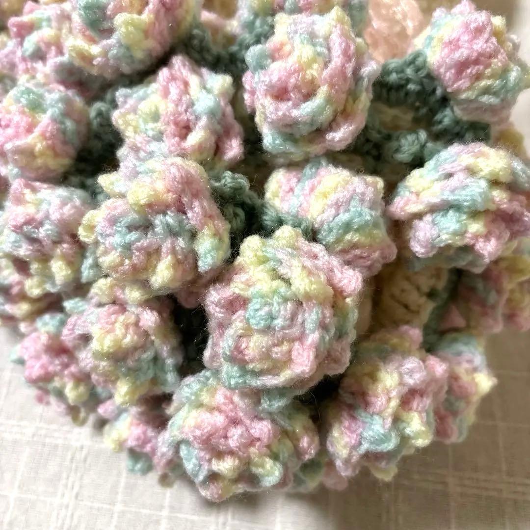 ブーケブランケット　花束ブランケット　オフホワイト×カラフルミックス