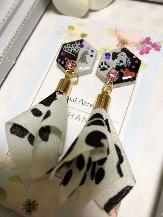 Anticoさま専用♡ダルメシアン 2 ピアス イヤリング