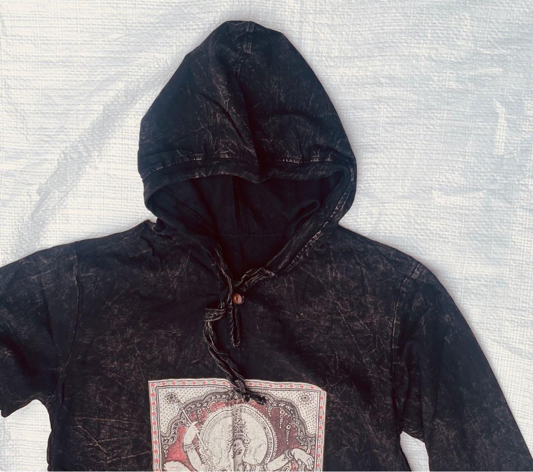 【新品】ガネーシャ柄フーディ　ブラック　藤井風さん愛用