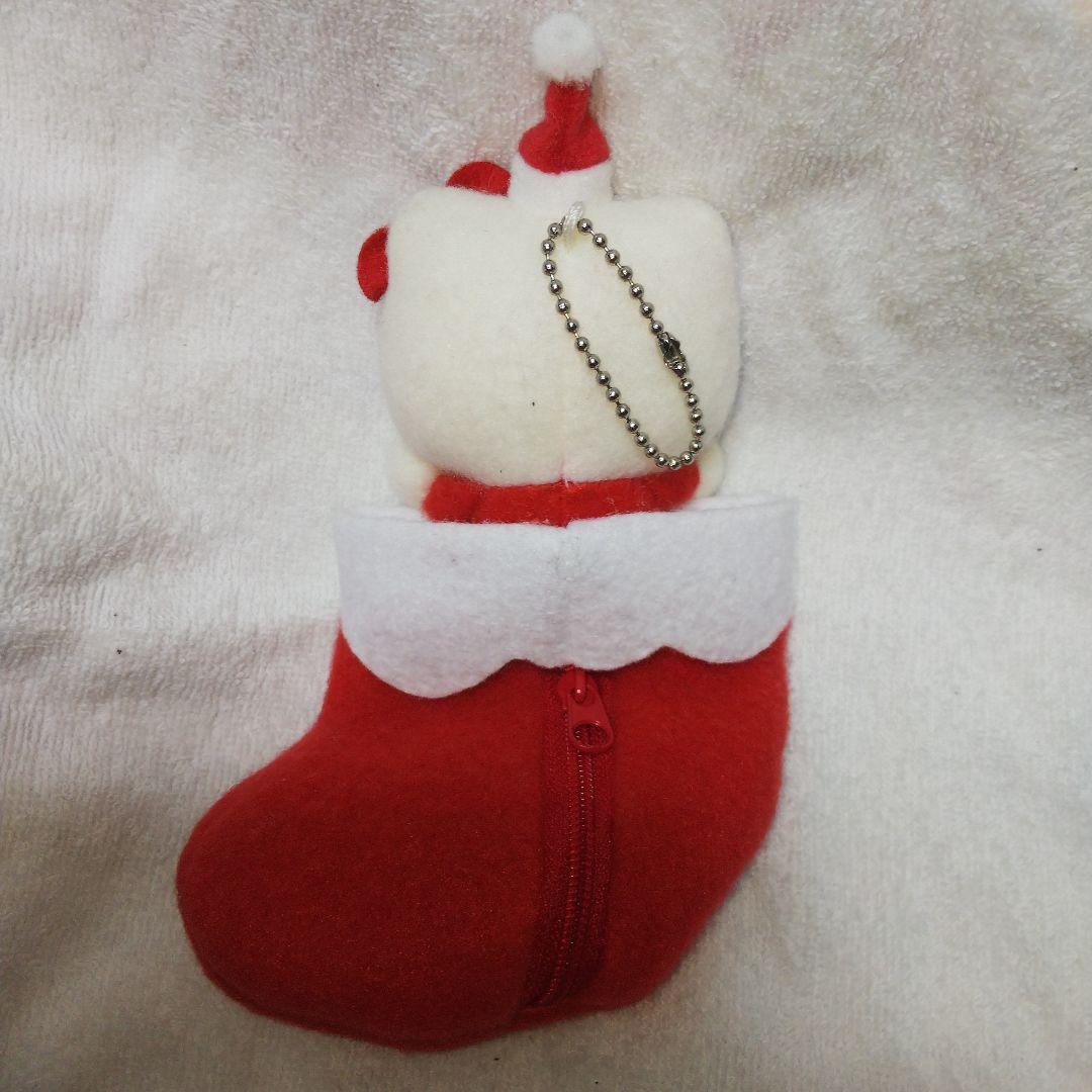ハローキティ クリスマス　靴下ポーチ マスコット　キーホルダー　ぬいぐるみ