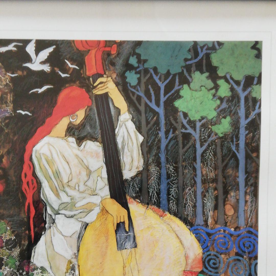 絵画　(コントラバスを引く女)仮題です!