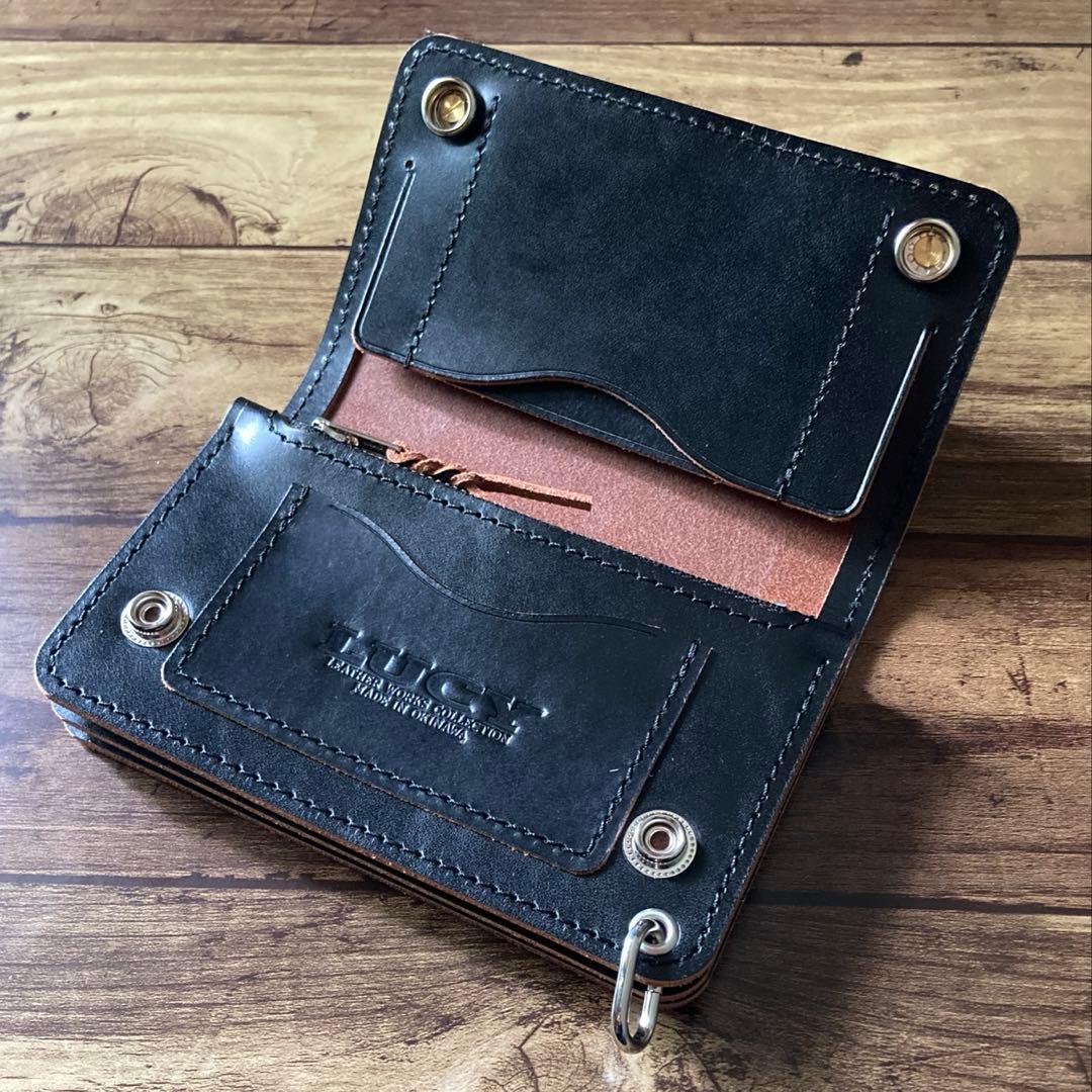 【高山道博様ご確認用】ミドルトラッカーウォレット【お札を折らずに収納】