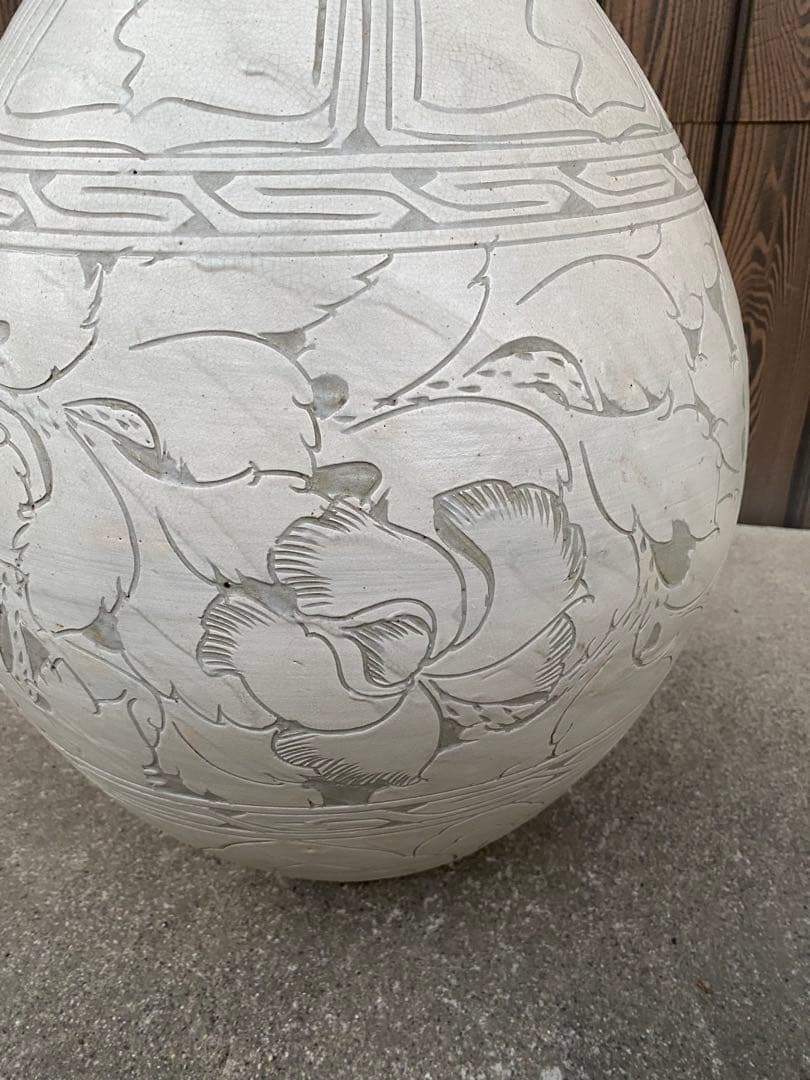 大型　花瓶　特大　アンティーク　壺　置物　骨董