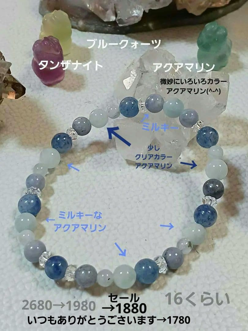 パワーストーン　天然石　お守り　ブレスレット　タンザナイト　続編