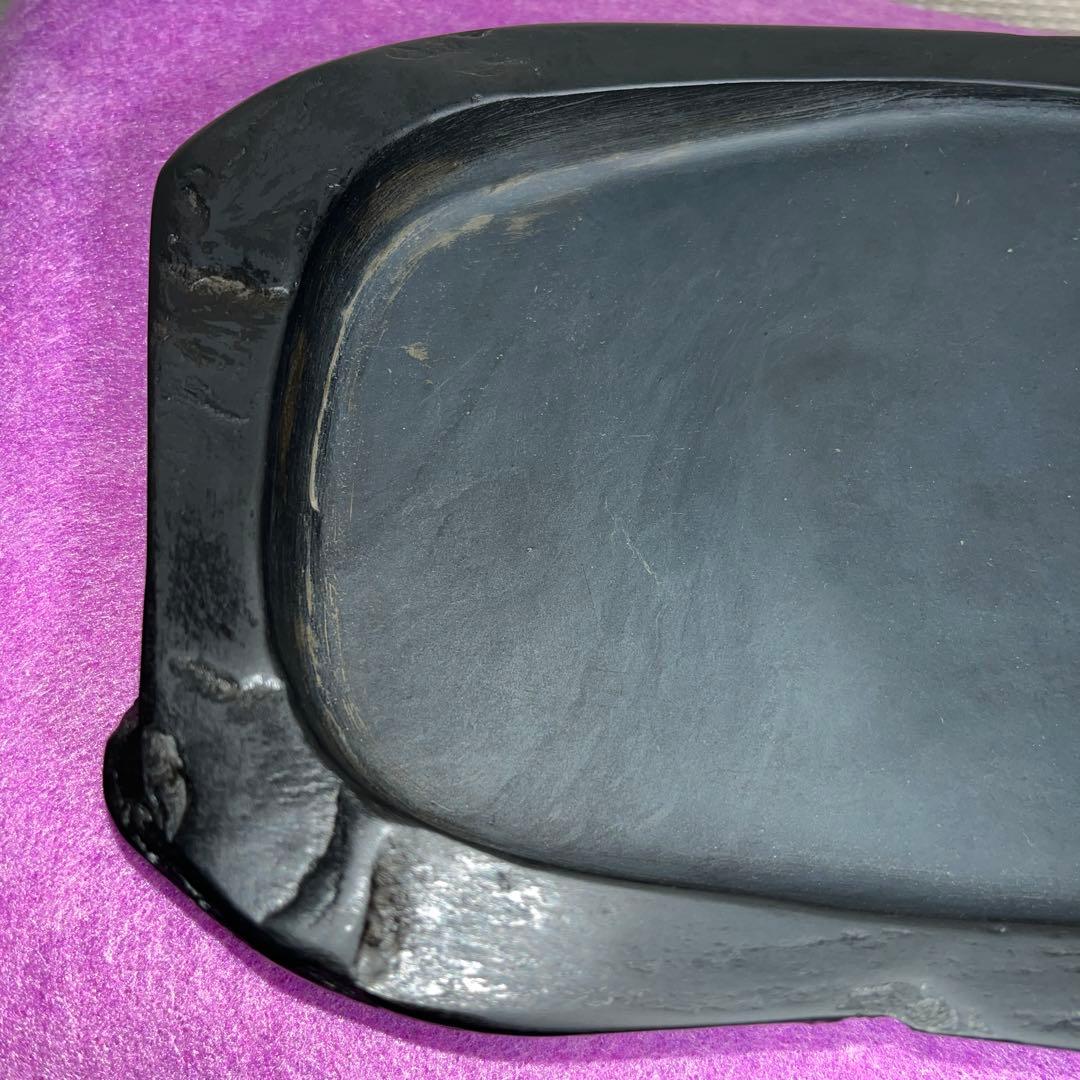 ⭕️雨畑硯　名工　峯硯　雨宮　大型天然硯　20cm超え　2kg超え　石紋綺麗