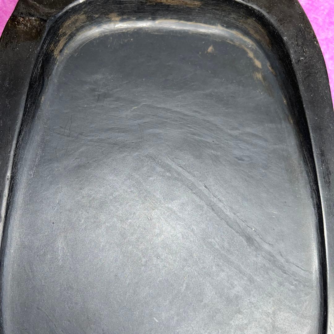 ⭕️雨畑硯　名工　峯硯　雨宮　大型天然硯　20cm超え　2kg超え　石紋綺麗