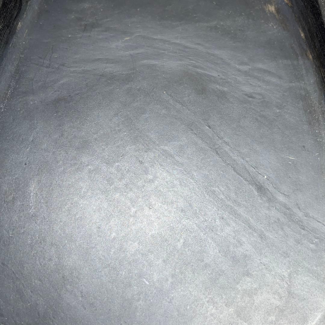 ⭕️雨畑硯　名工　峯硯　雨宮　大型天然硯　20cm超え　2kg超え　石紋綺麗