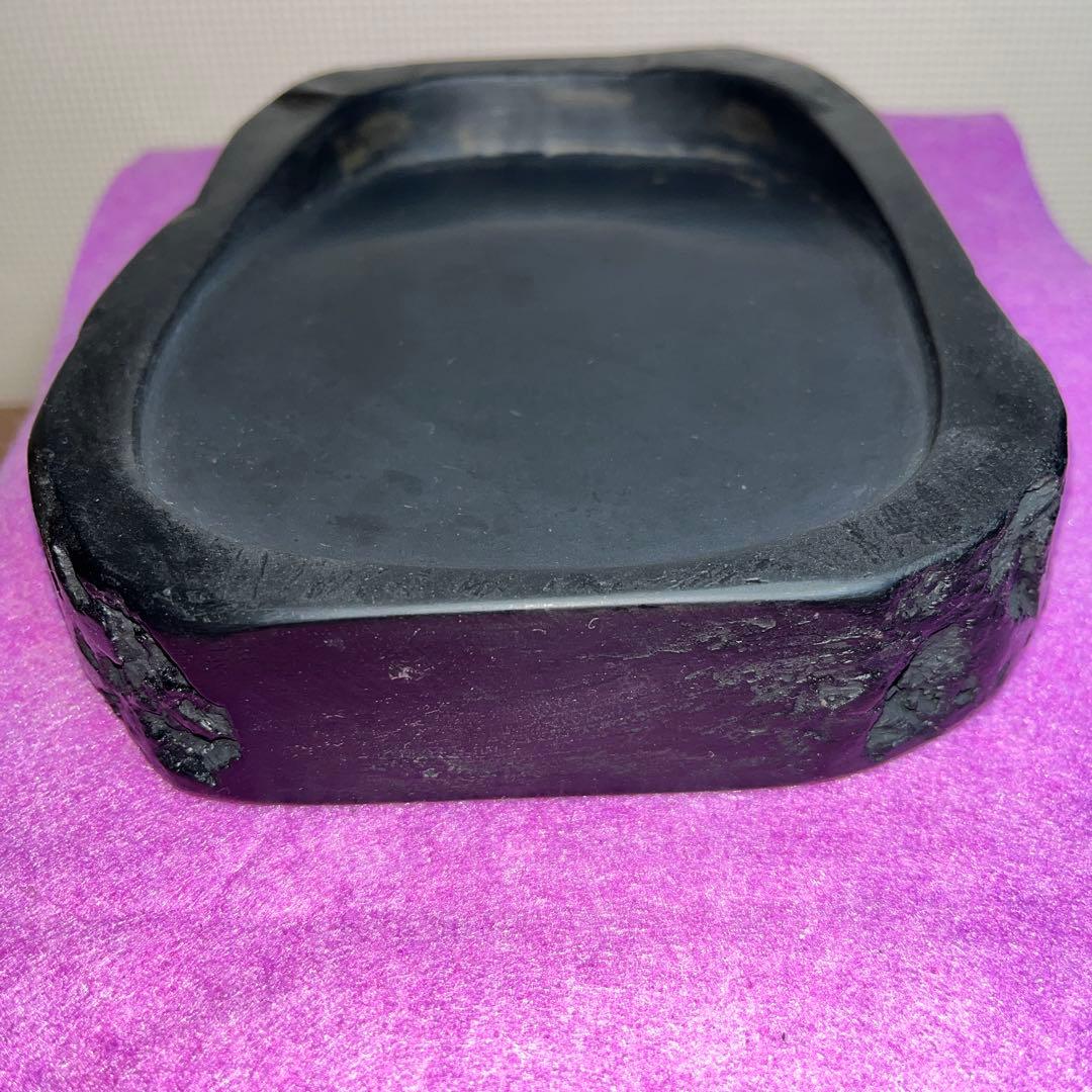 ⭕️雨畑硯　名工　峯硯　雨宮　大型天然硯　20cm超え　2kg超え　石紋綺麗