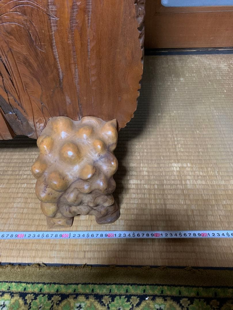 衝立 アンティーク 龍紋 一枚板