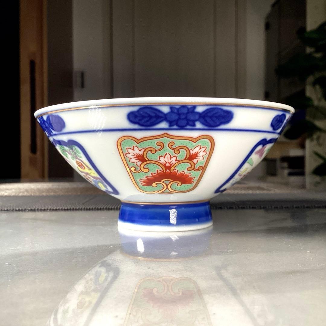 『未使用•極小スレ』　有田焼　古陶　ご飯茶碗　4客