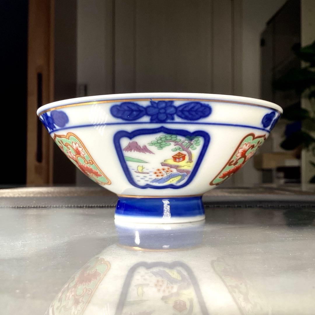 『未使用•極小スレ』　有田焼　古陶　ご飯茶碗　4客