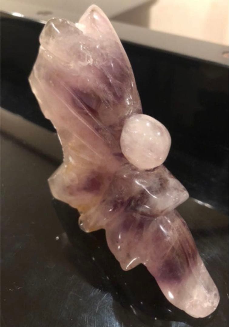 アメジスト　大きめの妖精　フェアリー　 天然石置物