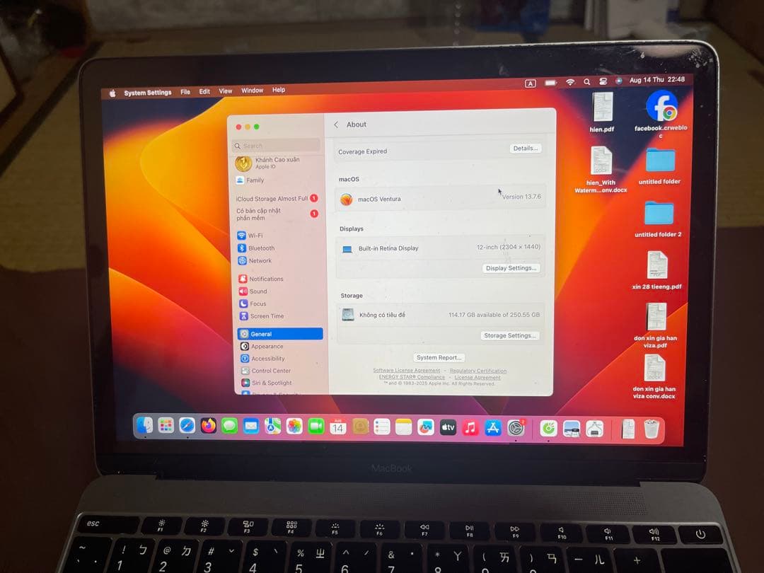MacBook 12インチ 2016 メモリ8GB SSD256