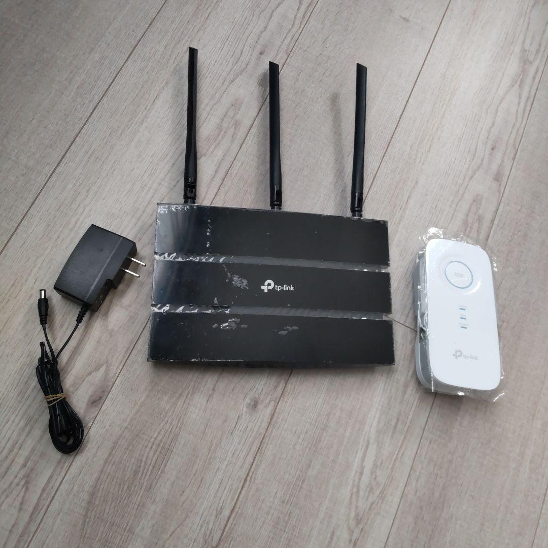 無線LANルーター　ARCHER C1200、中継器　RE450　2つセット