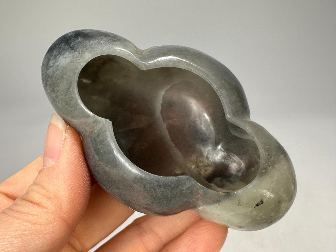 UM1-1中国美術 玉石製　玉製水盂　水洗　墨玉　青玉　白玉　三点まとめ　書道具