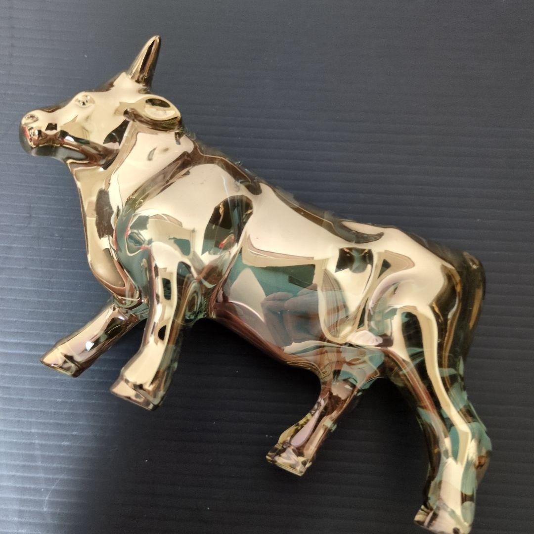 （美品）Baccarat バカラ 牛 丑 フィギュリン 干支 ゴールド