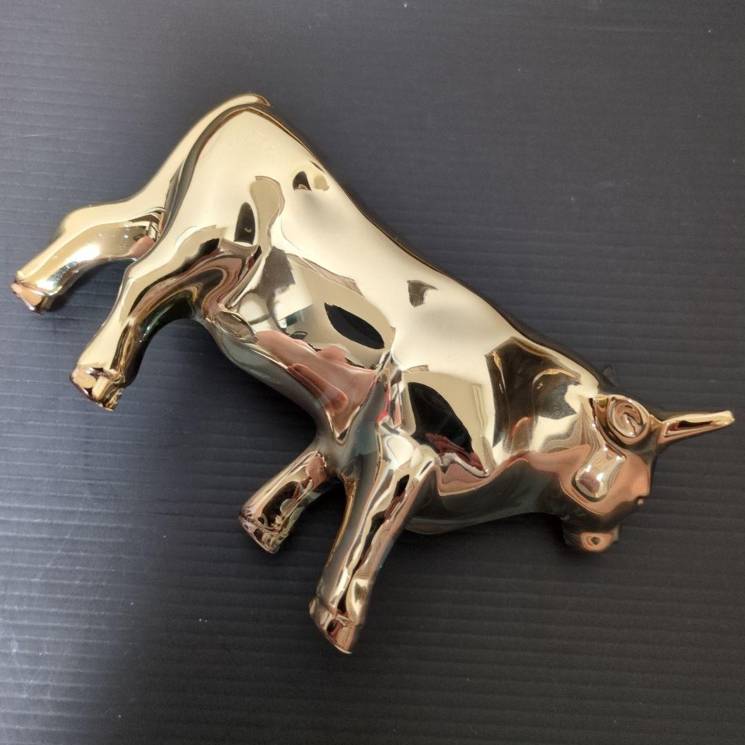 （美品）Baccarat バカラ 牛 丑 フィギュリン 干支 ゴールド