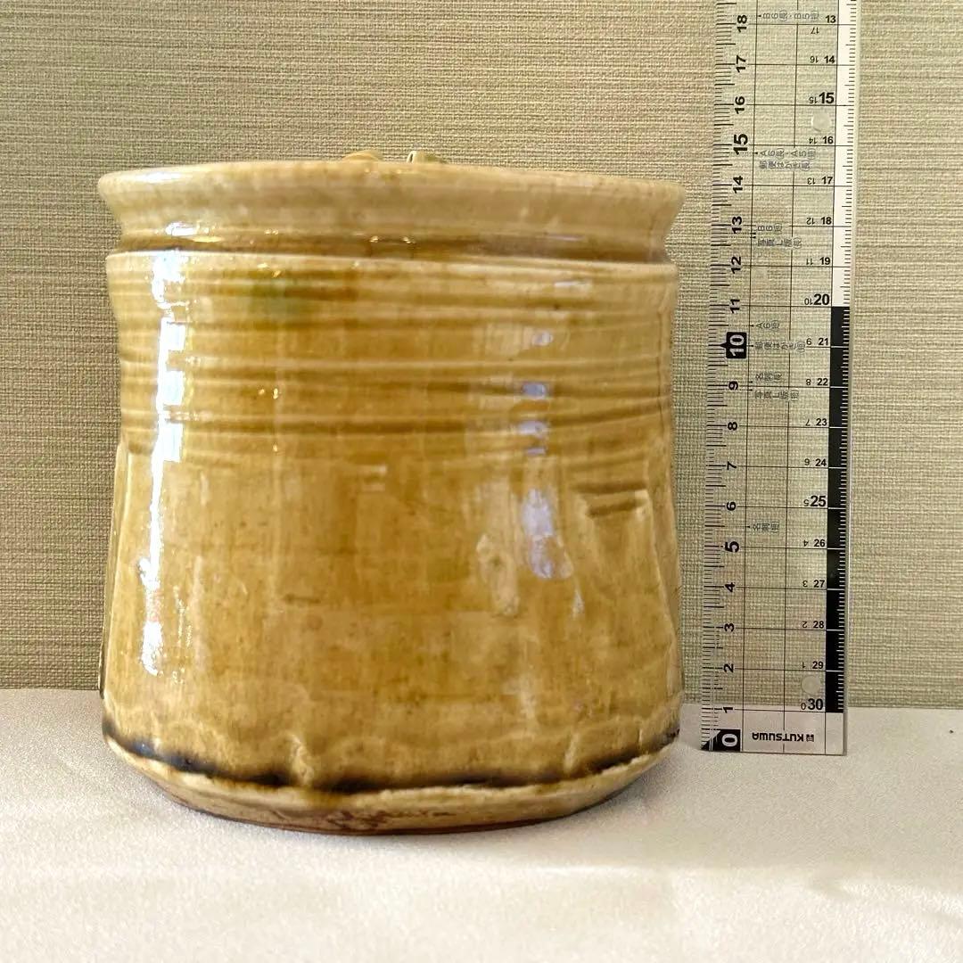 黄瀬戸 御本手 水指 茶道具