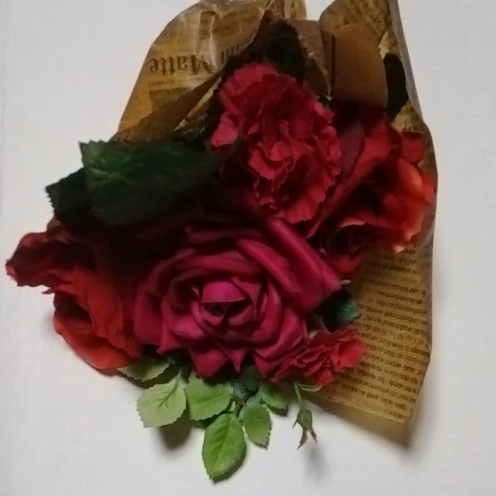 薔薇のブーケ  ＆   ブートニア   造花
