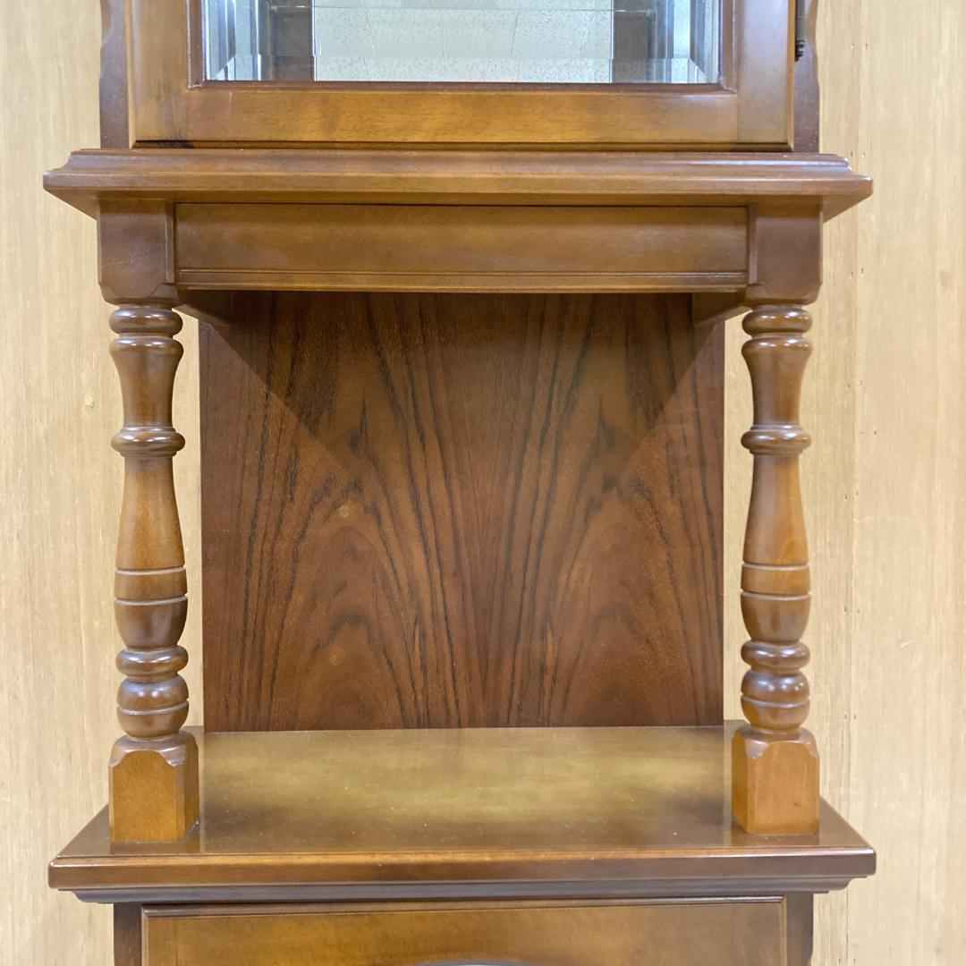 【カリモク】アンティーク　ガラスショーケース　飾り棚　コレクションボード