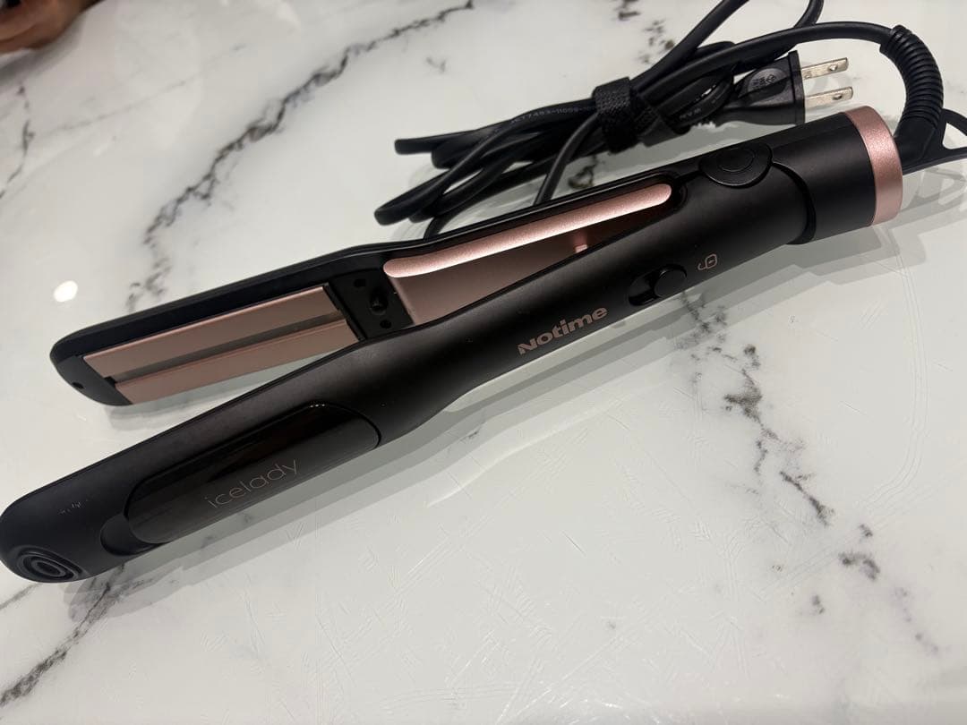 icelady Notime ヘアアイロン 黒とローズゴールド