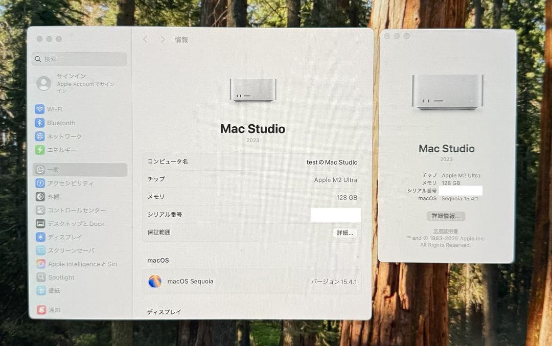 【美品】Mac Studio M2 Ultra SSD2TB メモリ128GB