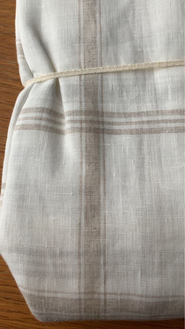 ①無印良品MUJI 麻平織 リネン 掛けふとんカバー　シングル
