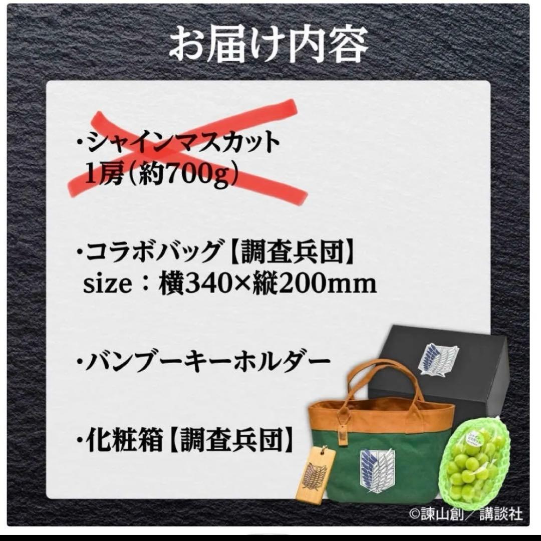 限定 進撃の日田 ハンドバッグ トートバッグ 進撃の巨人 調査兵団 未開封 新品