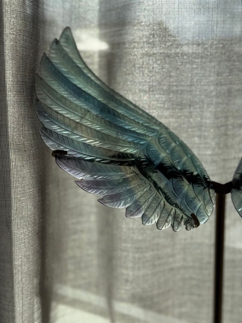 高品質＊オーダーメイド＊天使の羽ブルーフローライト 透明感抜群