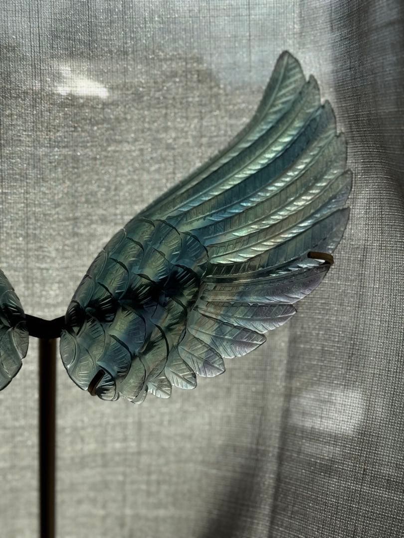 高品質＊オーダーメイド＊天使の羽ブルーフローライト 透明感抜群