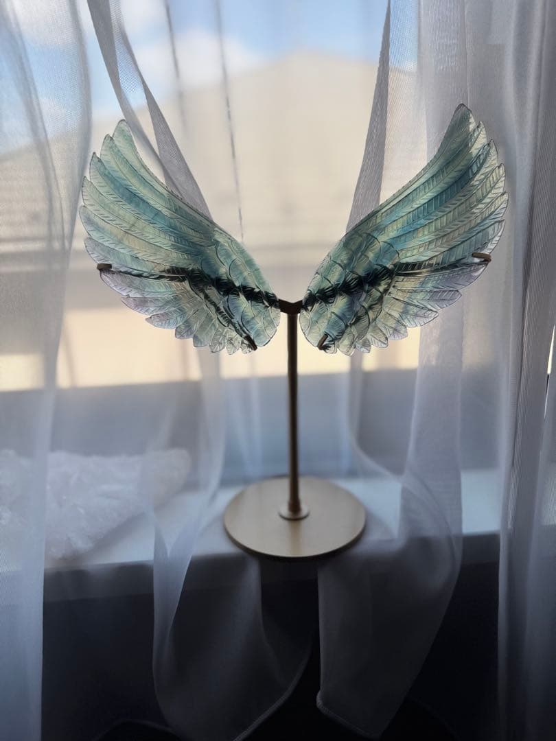 高品質＊オーダーメイド＊天使の羽ブルーフローライト 透明感抜群