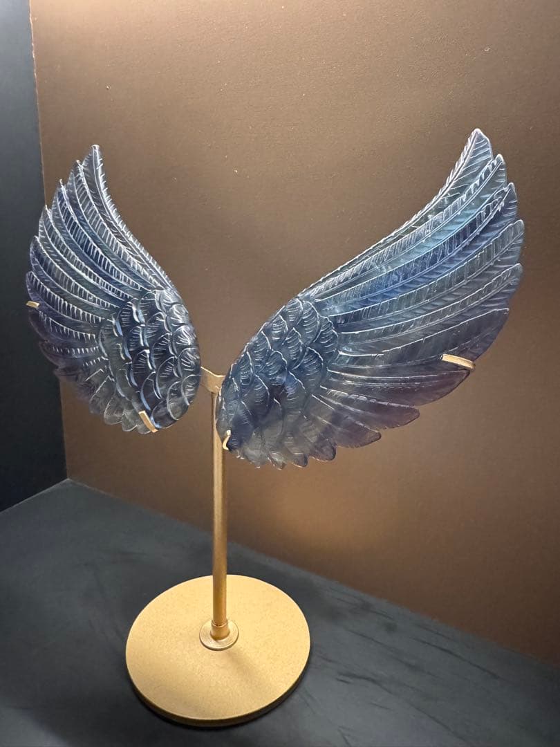 高品質＊オーダーメイド＊天使の羽ブルーフローライト 透明感抜群