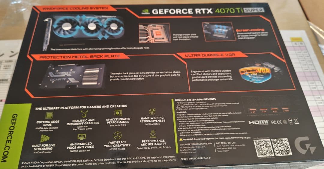 Geforce RTX4070　Tisuper GIGABYTE