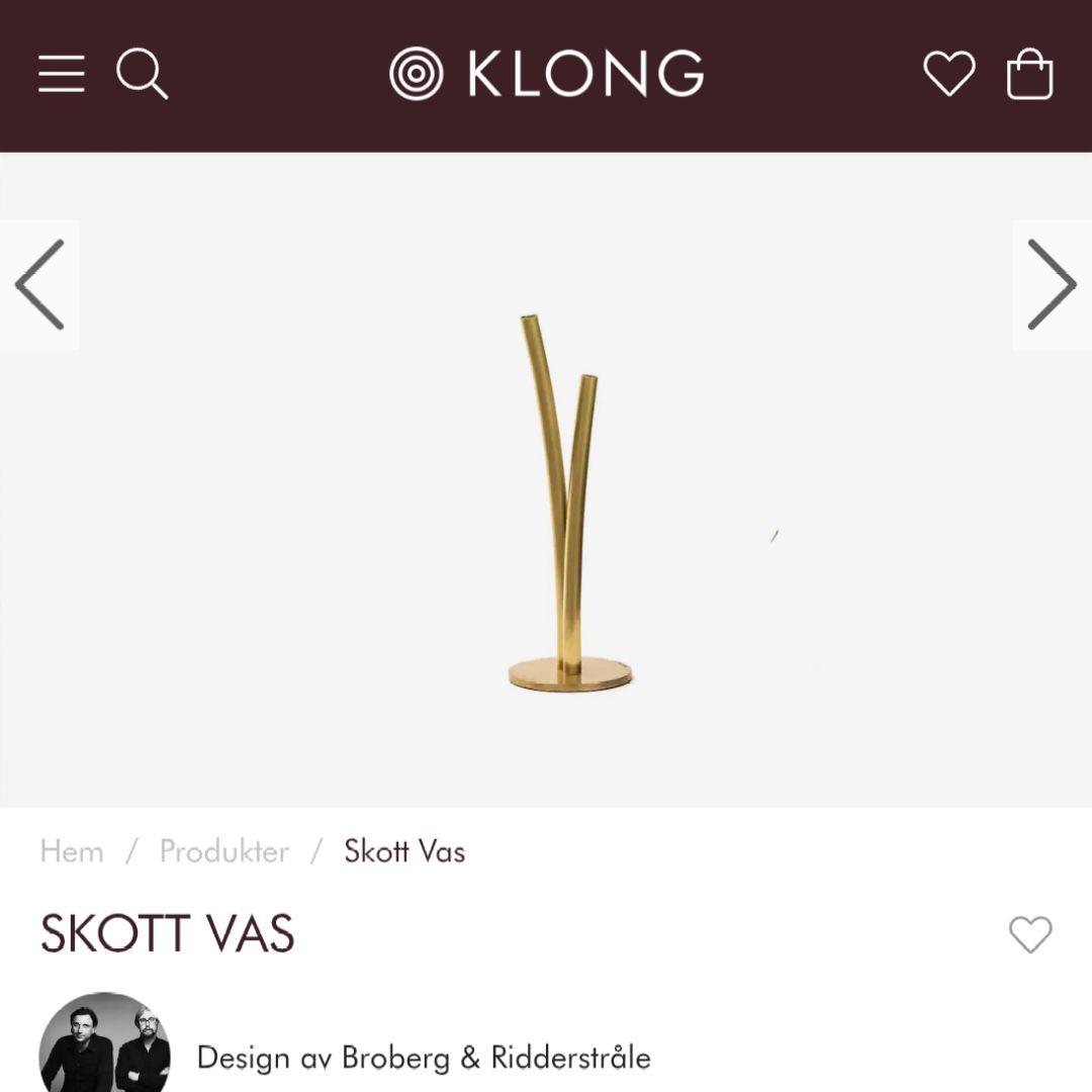 KLONG Skott 真鍮製フラワースタンド サテンゴールド・マットゴールド