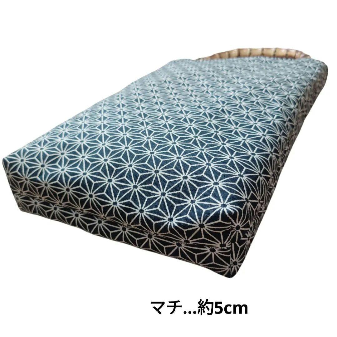 バンブー手提げ　麻の葉紋様　　和柄バッグ　お祭りバッグ　神輿