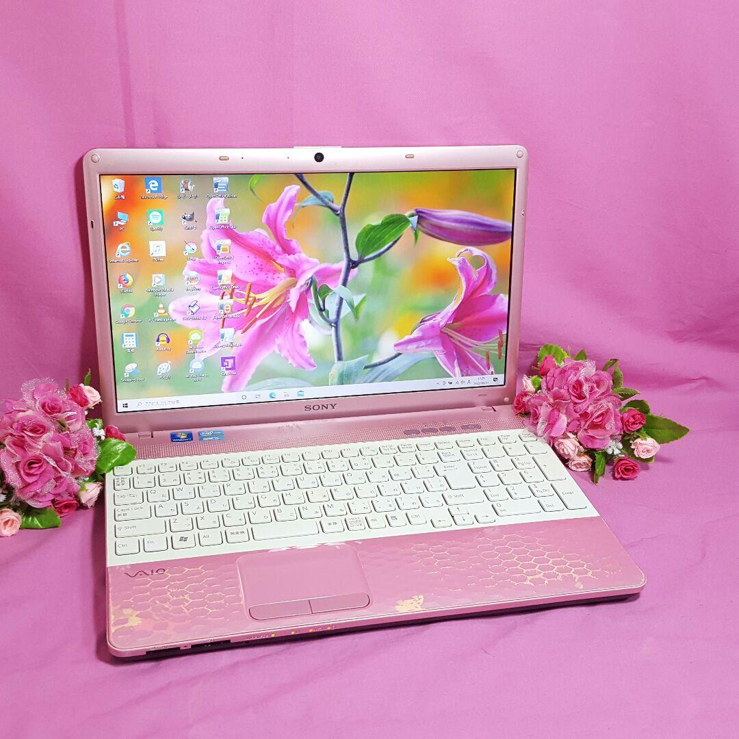 ピンク/ソニーVAIO/高速メモリ4G/オフィス/2世代CORE-I5/カメラ